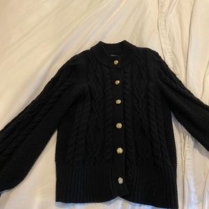 Tuckernuck Black Cotton Colette Cardigan